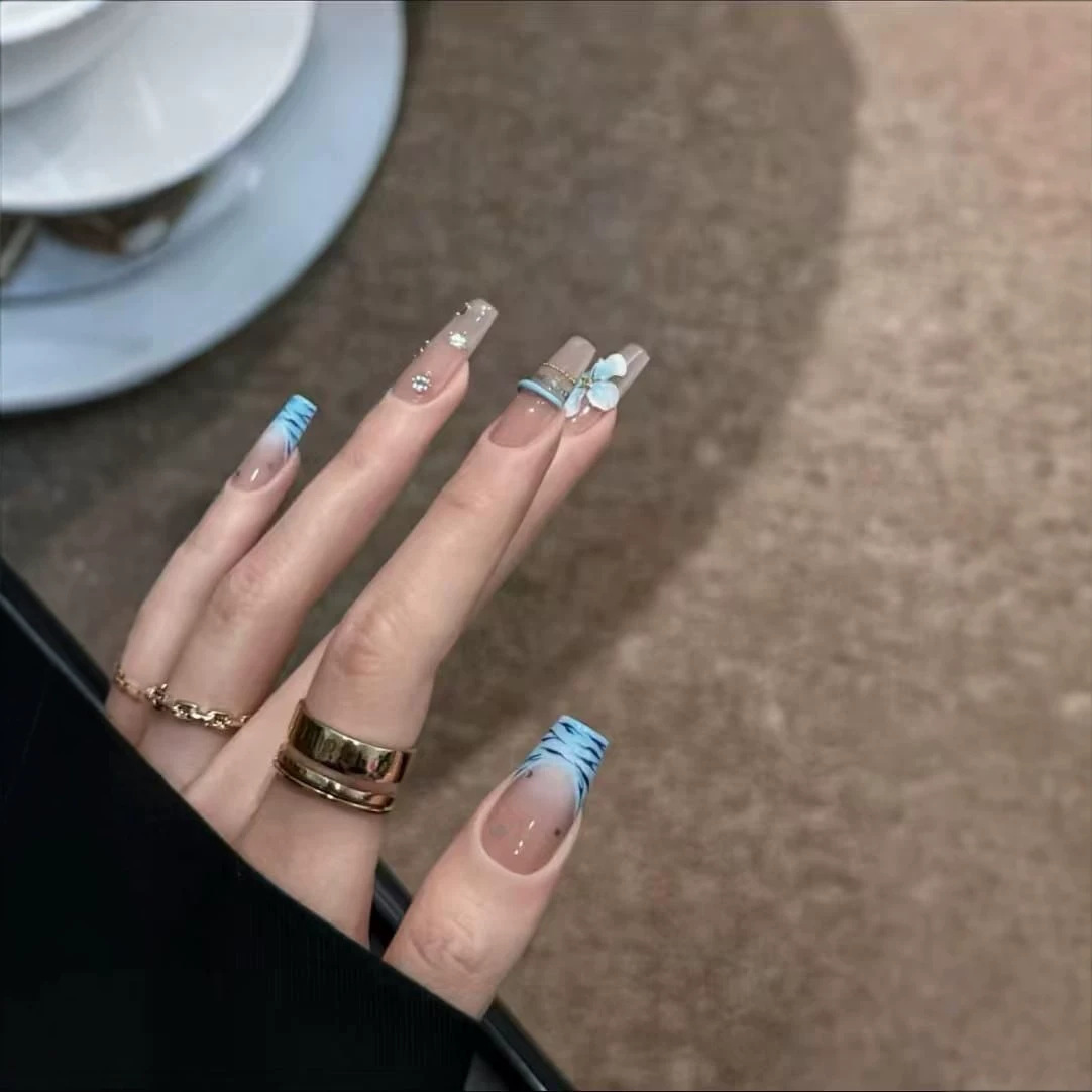 10pcs Handmade Middle Press On - Nail Art Zebra review and price