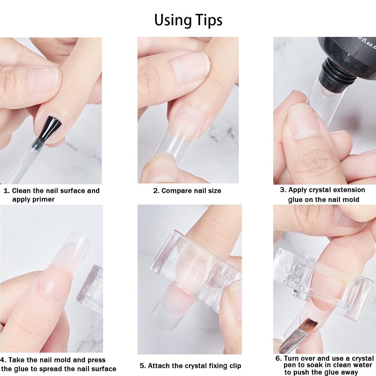 Nail Tips Clip for Quick Build - Polygel Nail Kit review and price