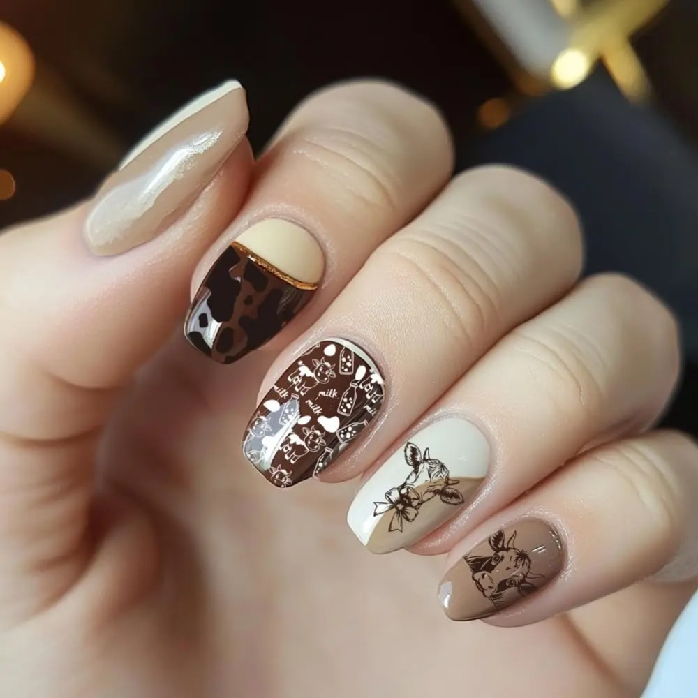 3pcs Cow-Theme Nail Stamping P - Nail Art Leopard review and price