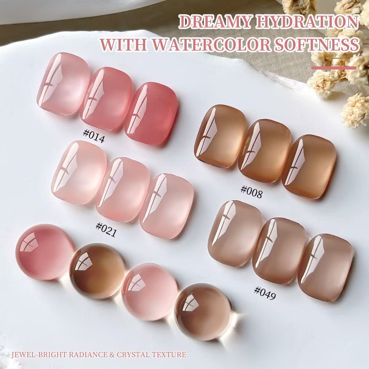 XEIJAYI 4 Colors Jelly Gel Nai - Nail Art Natural Pink review and price