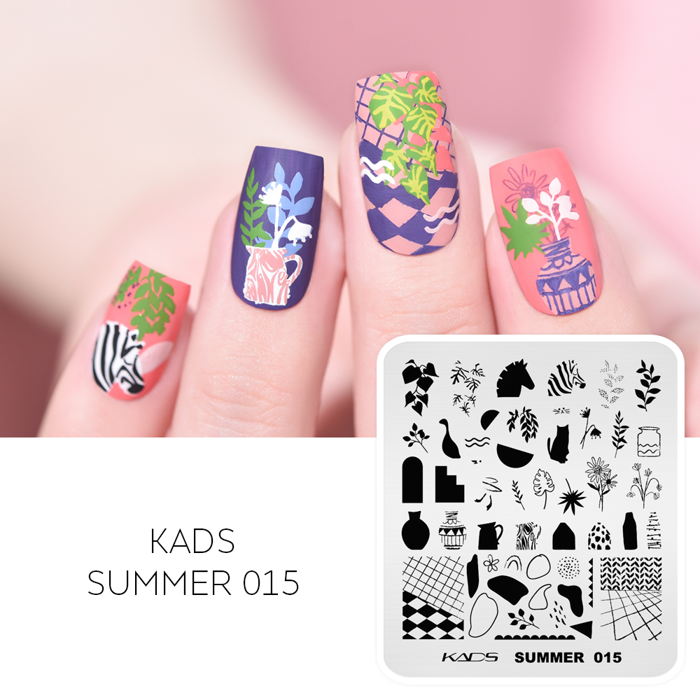 KADS Summer 015 Nail Art Plate - Nail Art Zebra review and price
