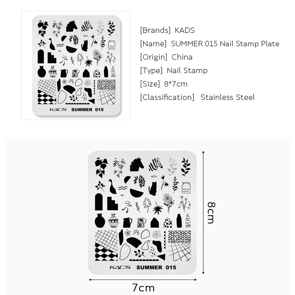 KADS Summer 015 Nail Art Plate - Nail Art Zebra review and price