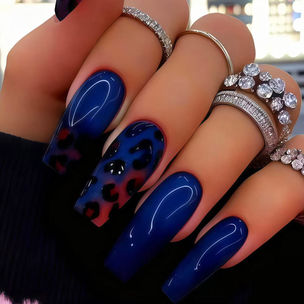 Medium fake nails tips for wom - Nail Art Leopard review and price