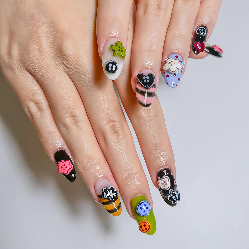 3D Buttons Nail Art Mold Silic - Nail Art Leopard review and price