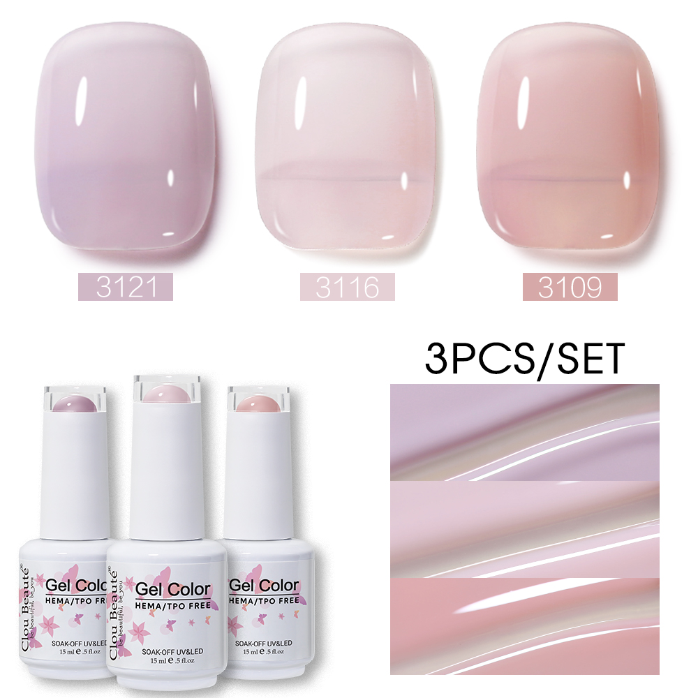 Clou Beaute 3pcs Ice-clear Jel - Nail Art Natural Pink review and price