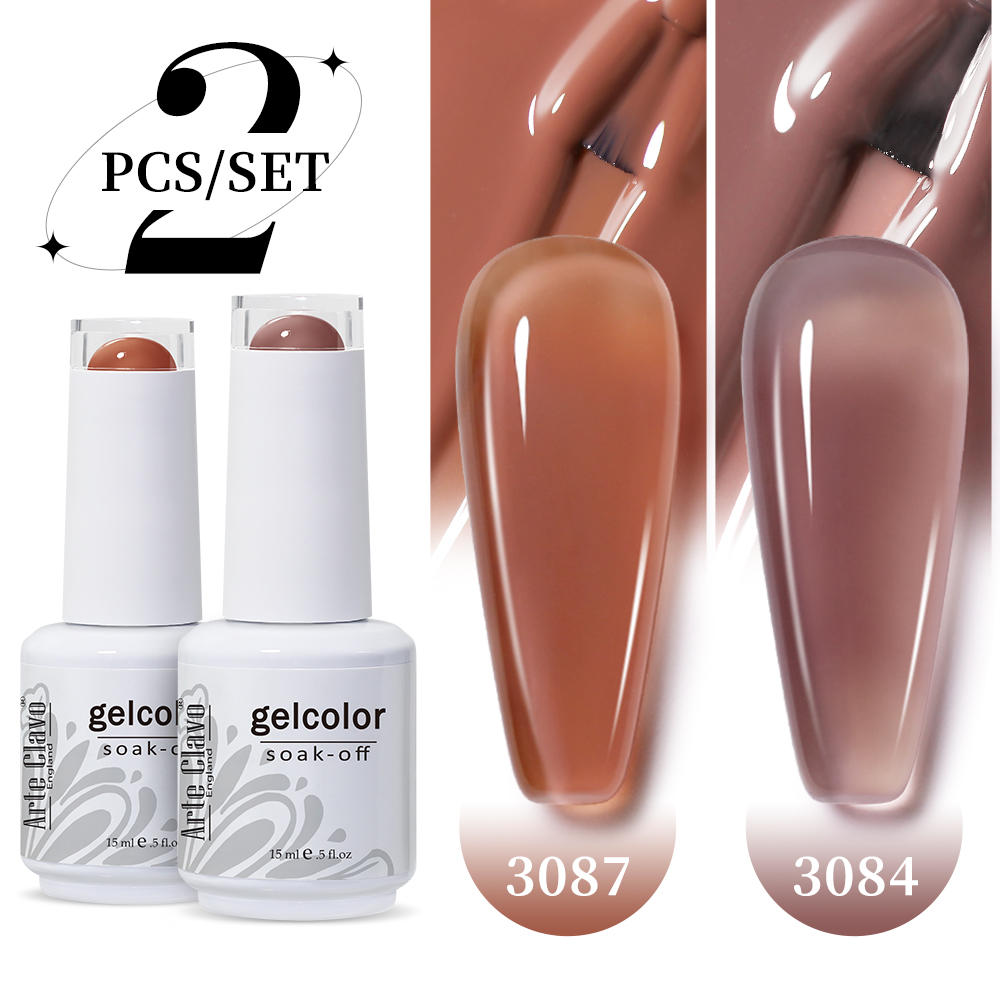 Arte Clavo 2Pcs/Set 15ml Jelly - Nail Art Natural Pink review and price