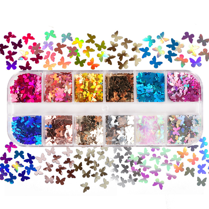 Mix Color Fluorescent Butterfl - Nail Art Extension review and price