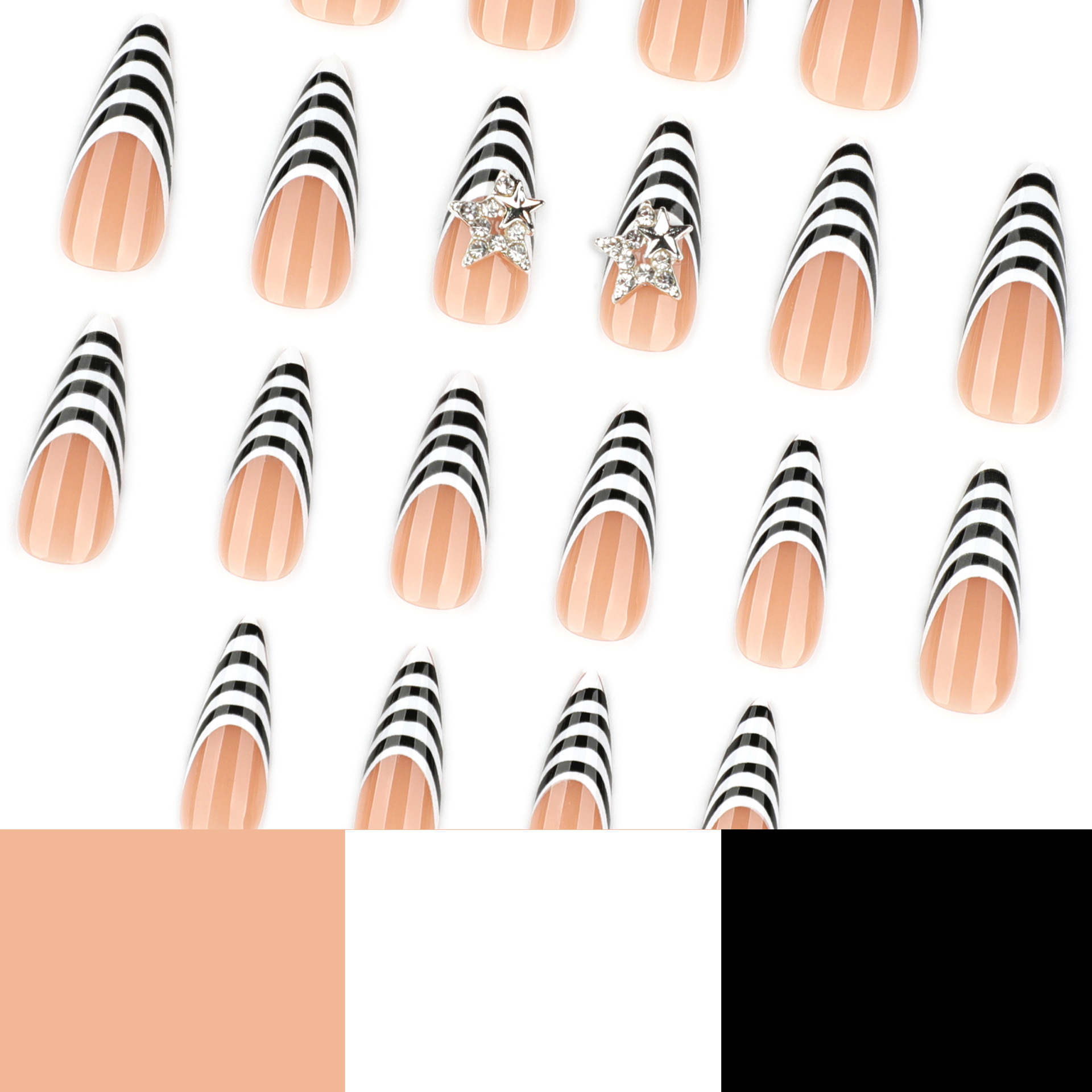 24pcs Black White Zebra Stripe - Nail Art Zebra review and price
